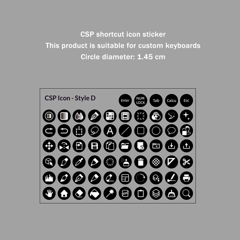 Csp Paint Shortcut Icon Keyboard Sticker Clip Studio Paint Tablet Keyboard Sticker Paint Shortcut Icon Keyboard Sticker