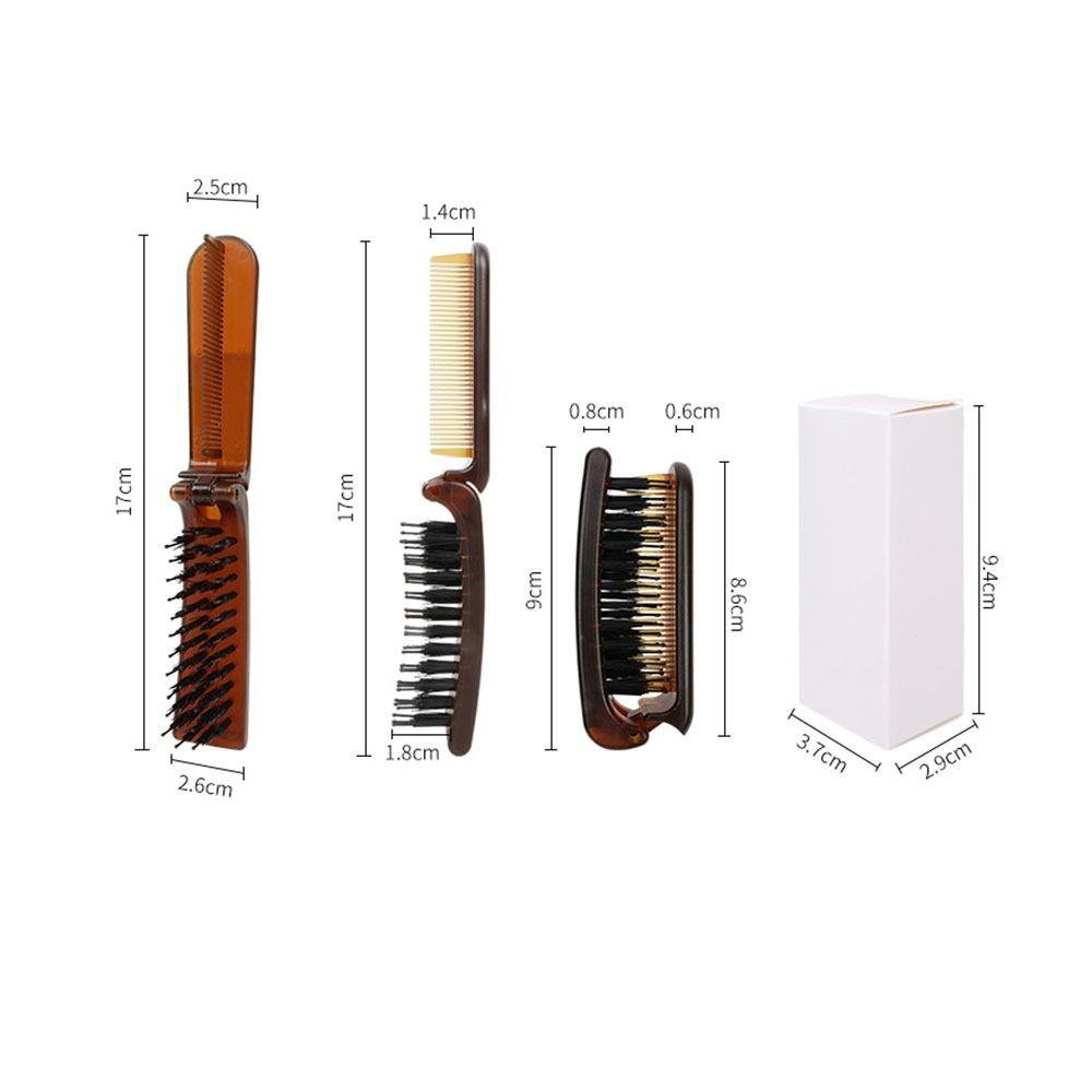 New 2-in-1 Foldable Comb Anti Static Straight Curly Dual Purpose Fluffy Comb Hair Comb Hairdressing Tool