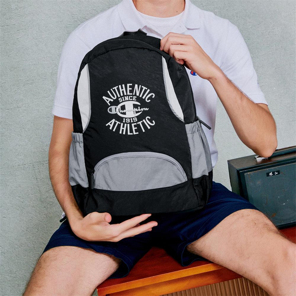 Champion SS24 Energy Pack Design Logo Lightweight Large Capacity Retro Style Casual Fabric Backpack Unisex Backpack U4CACPU02