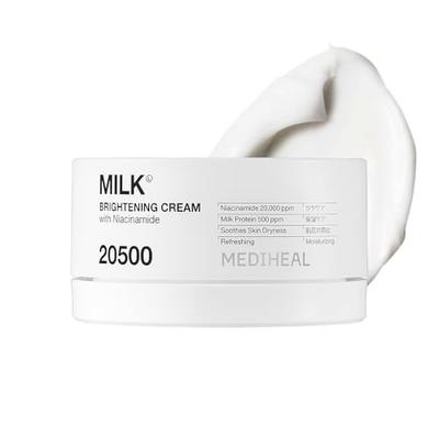 MEDIHEAL OFFICIAL Milk Brightening Cream (NEW) VER.2 50ml, Niacinamide, Glutathione, Glowing Skin, Highly Moisturizing, Korean Skincare