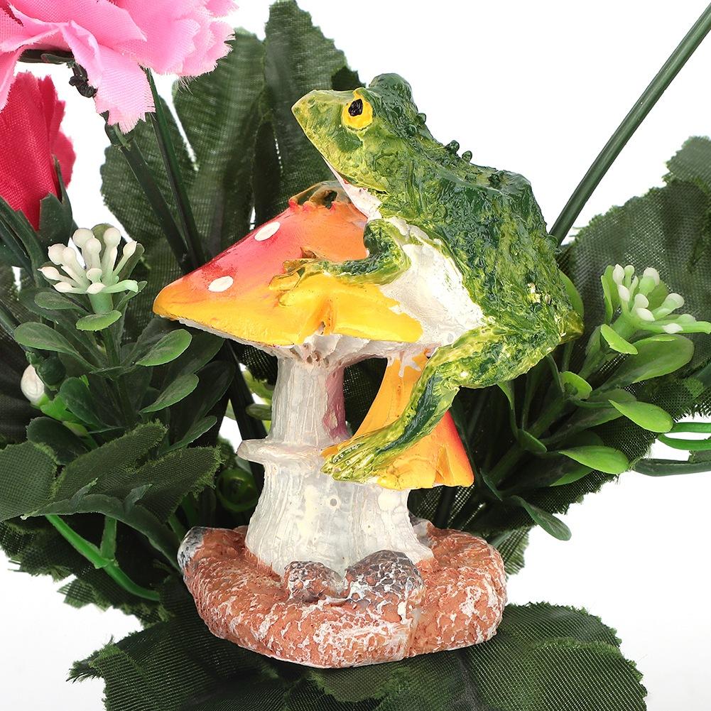 Cute Animal Mushrooms Lawn Decorations Gardens Courtyard Ornaments(Red)