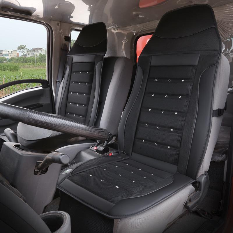 24V Chladicí podložka na autosedačku Léto Chladný potah sedadla Nákladní auto RV Rychle foukající Větrané sedadlo Ovladač zapalovače cigaret