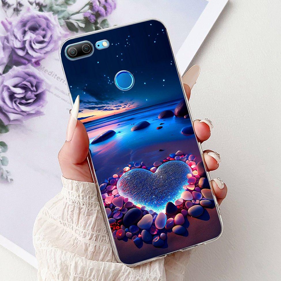 Clear For Honor 9 Lite Case Cute Cat Luxury Fashion Flowers Cool Boys Soft Bumper Cover For Honor 9Lite LLD-L21 Phone Case 5.65"