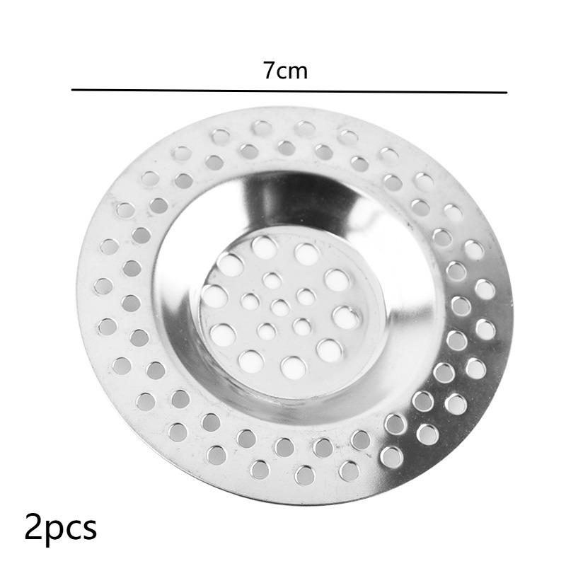 2pcs Stainless Steel Sink Strainer Plug, Multifunction Drain Cover Filter For Home Bathroom, Home Essentials, Bathroom Tools