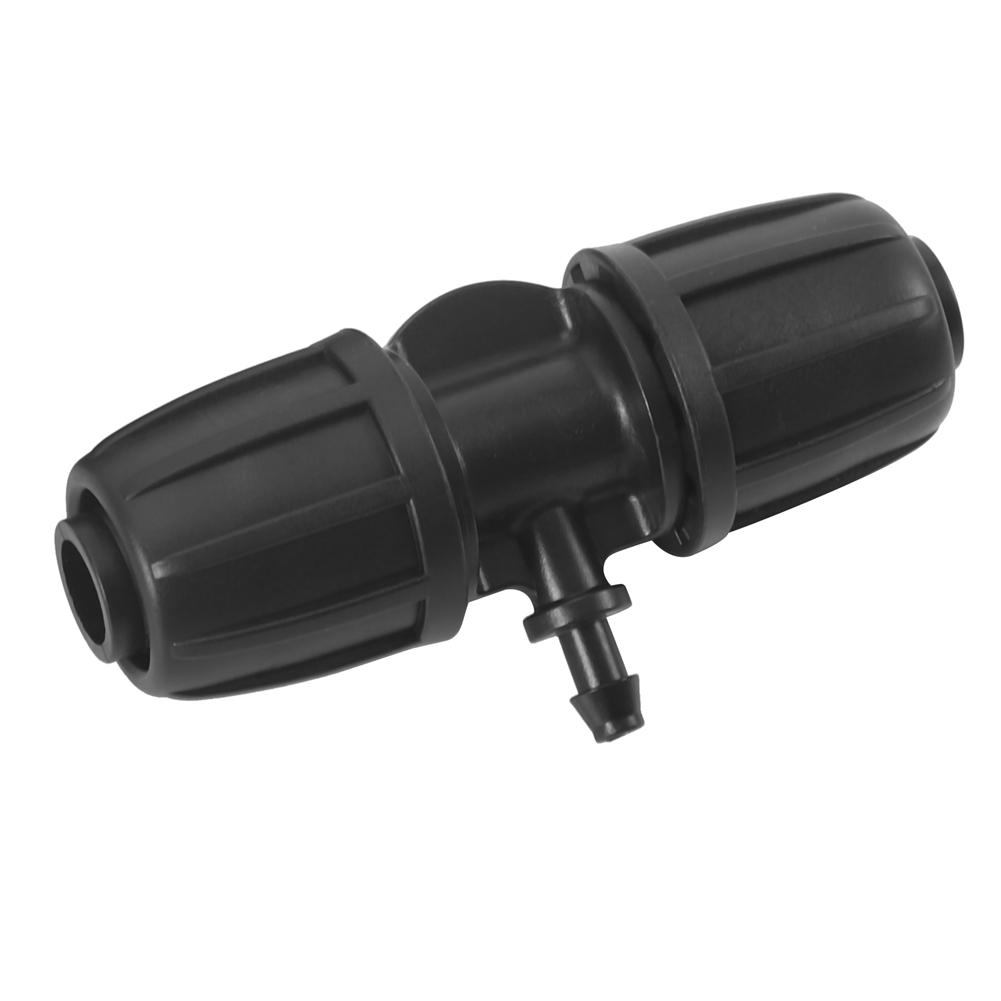 10Pcs 16mm to 4 7 Garden Lock Barbed Tee Connector for PE Hose Garden Irrigation