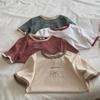 Women's Summer Color-Blocked Loose Fit Short-Sleeve T-Shirts, Casual Korean Style for Students and Couples