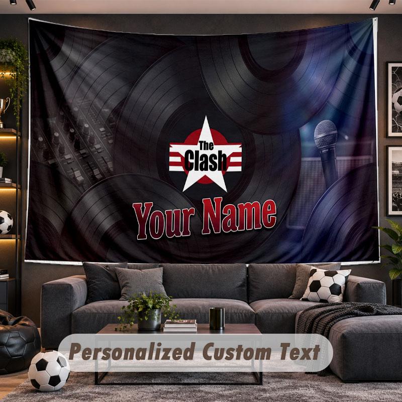 Wall Hanging Tapestry Custom NameThe Cure Pattern Personalized Printed Fabric Wall Decor