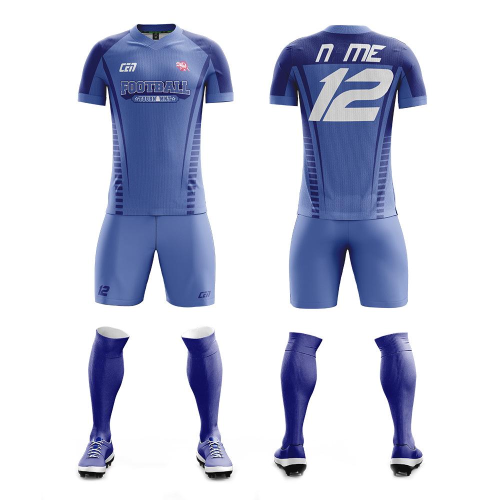 Nine-Action Football Jersey Men'S Suit Training Jersey Women'S Short-Sleeved Children'S Digital Printed Logo Jersey