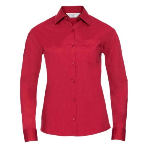 

Russell Collection Ladies/Womens Long Sleeve Shirt L французька синього кольору