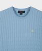 BROOKS BROTHERS Cotton Cable Crew Neck Short Sleeve Sweater (Blue) (Bbwrmog203)