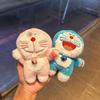 Doraemon Red & Blue Plush Keychain: Cute Couple Ornament