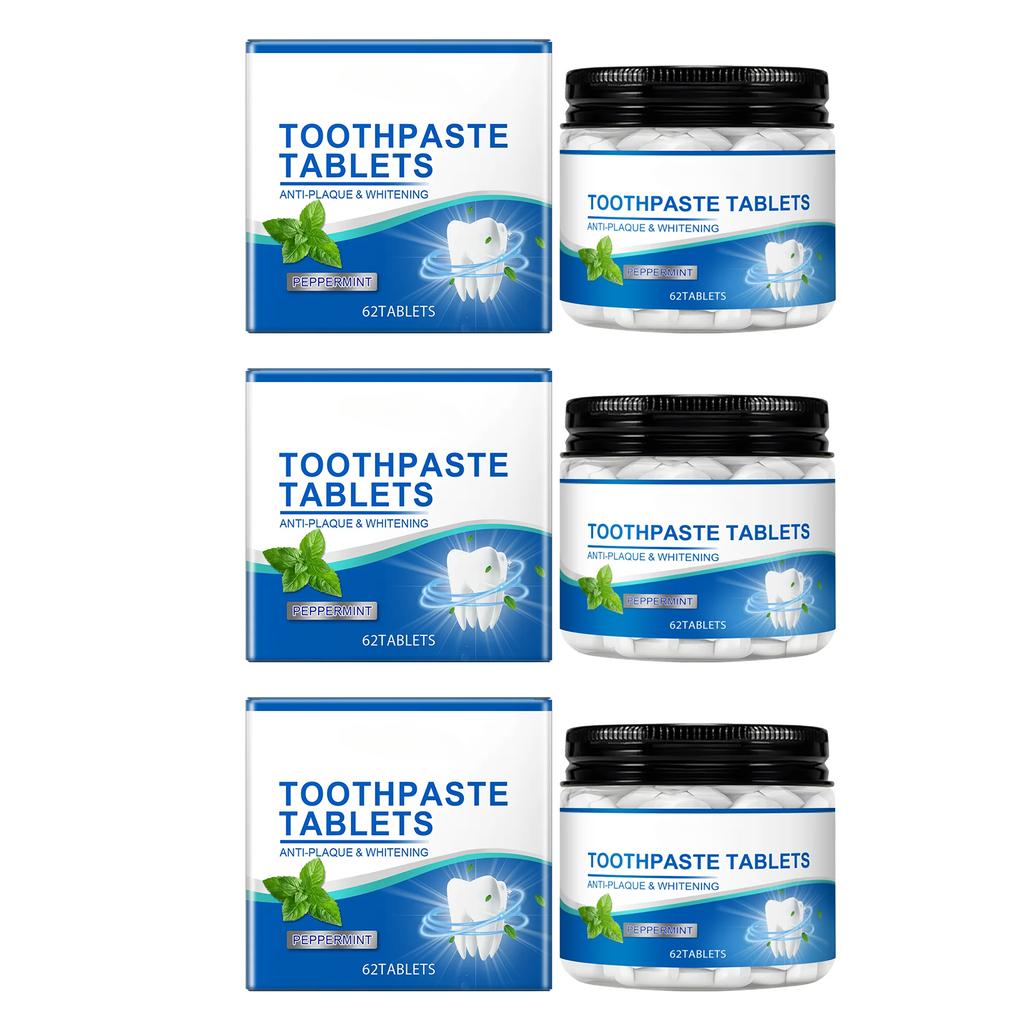 Mint Scent Toothpaste Tablets Oral Refresh Remove Tea and Coffee Stains Prevent Decay Promote Dental Toothpaste Tablets