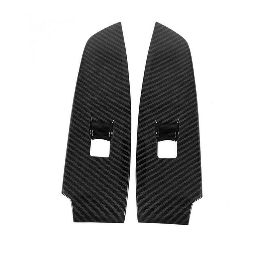 4Pcs Carbon Fiber Look Window Switch Panel Cover Trim For Honda Accord 2018-2021