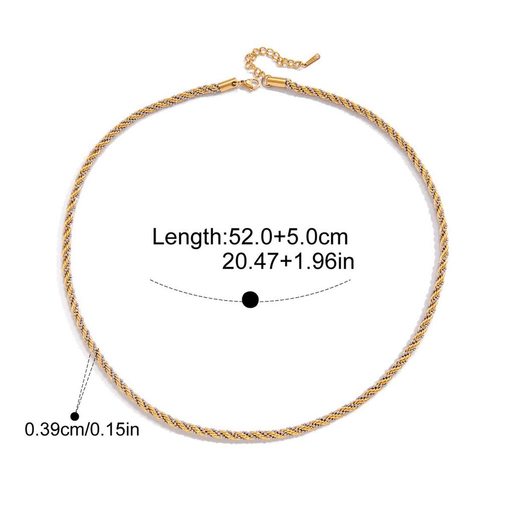 Yori Trendy Personalized Beaded Chain Braided Necklace for Women Stainless Steel Rust Proof Exquisite Jewelry Gift