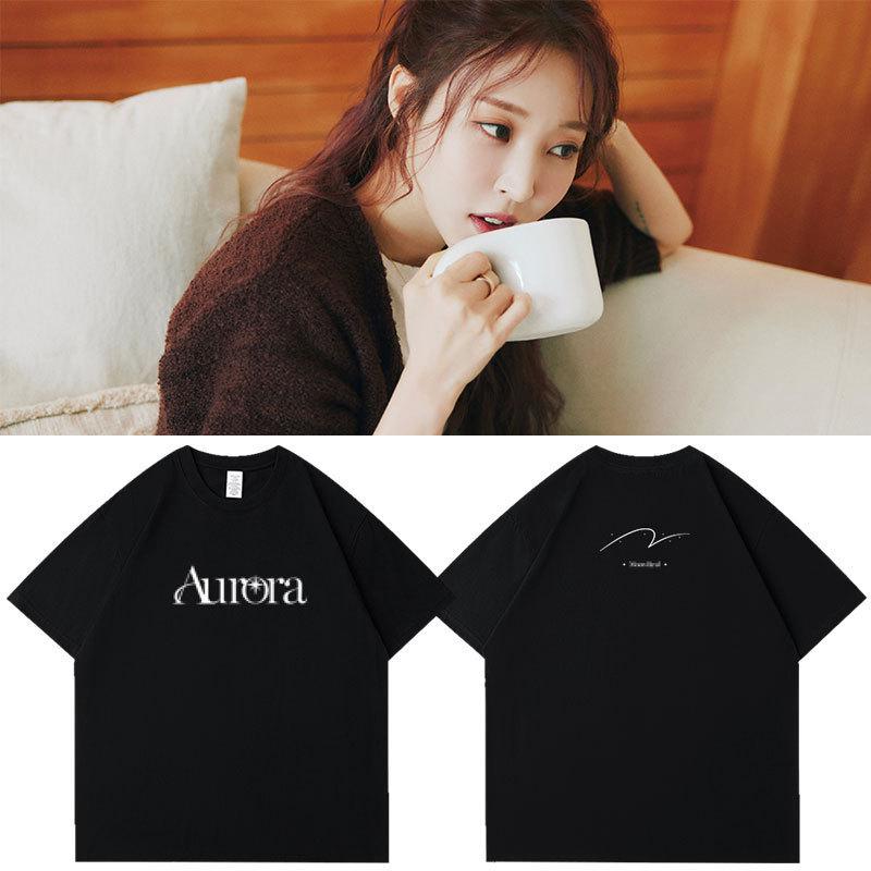 

MoonByul Japanese Fan Signing Aurora T-Shirt - MAMAMOO Short Sleeve Edition S чорний