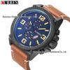 CURREN 8230 Men's Quartz Sport Watch with Casual Leather Strap and Calendar Function