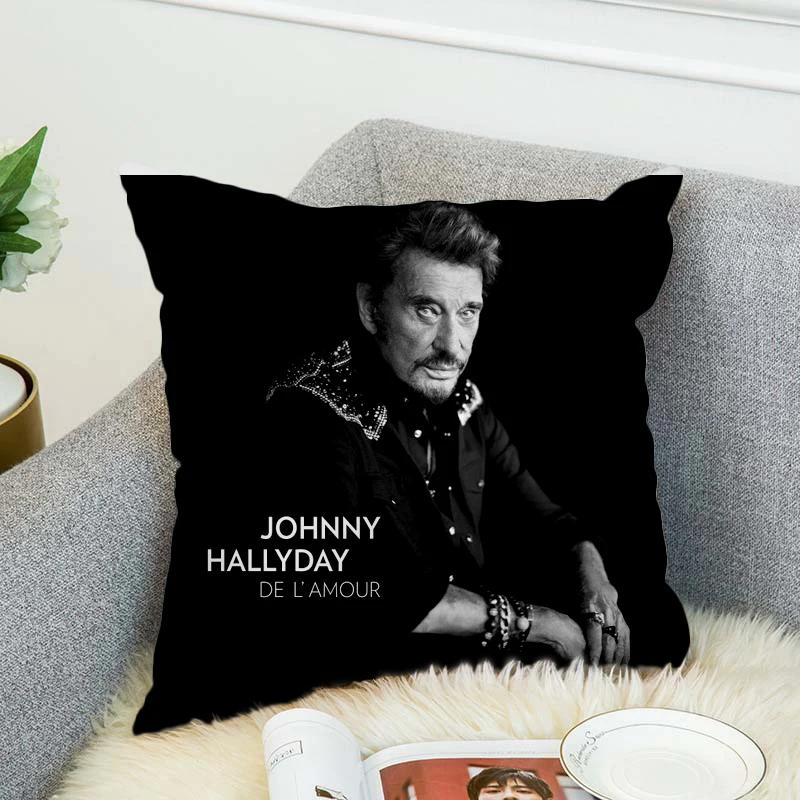 Johnny Hallyday 3d All Ove Printed Pillow Case Polyester Decorative Pillowcases Throw Pillow Cover Style-3