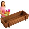 Wooden Plant Seeds Box, 2 Colors Randomly Indoor Outdoor Windowsill Kitchen Garden Herb / Flower Planter Trough (3Pcs)