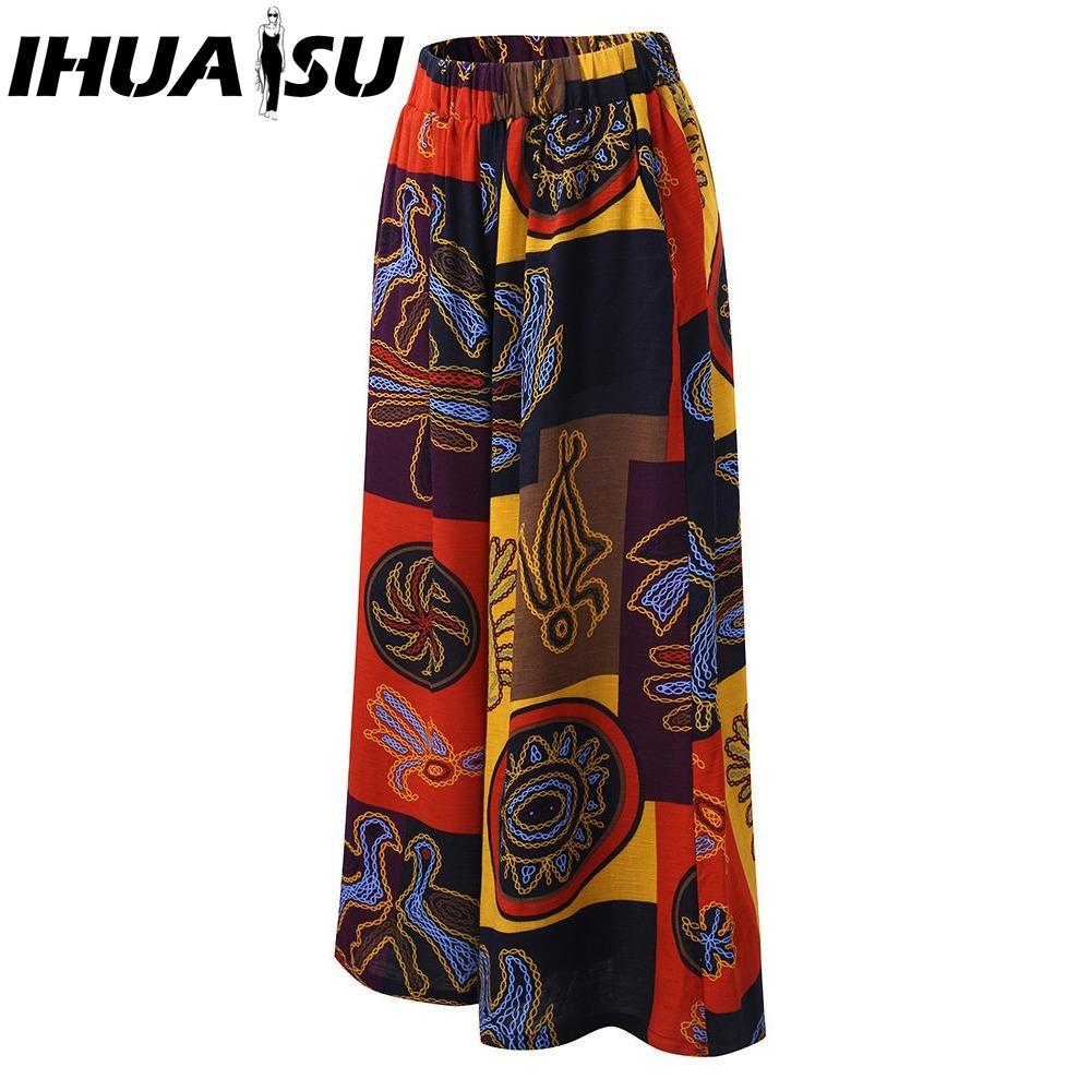 

IHUASU Women s Fashion Casual Solid Color Print Pants & Capris XXXXXL оранжевый