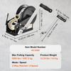 Hand Winch, 3500 lbs Pulling Capacity, Boat Trailer Winch Heavy Duty Rope Crank with 33 ft Steel Wire Cable and Two-Way Ratchet, Manual Operated Hand