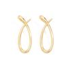 SHIXIN Simple Irregular Geometric Stud Earrings Women Punk Smooth Gold Color Metal Circle Piercing Ear Daily Wear Jewelry Gift