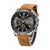 BY BENYAR Orologio da uomo Orologio cronografo Orologio analogico 30M resistente all'acqua Business Semplice Elegante Popolare Formale Cintura in pelle Orologio da uomo al quarzo Regalo
