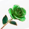 Deep Green Gold Rose, ZJchao Gold Rose Love Forever Long Stem Dipped 24k Rose Foil Trim Gifts