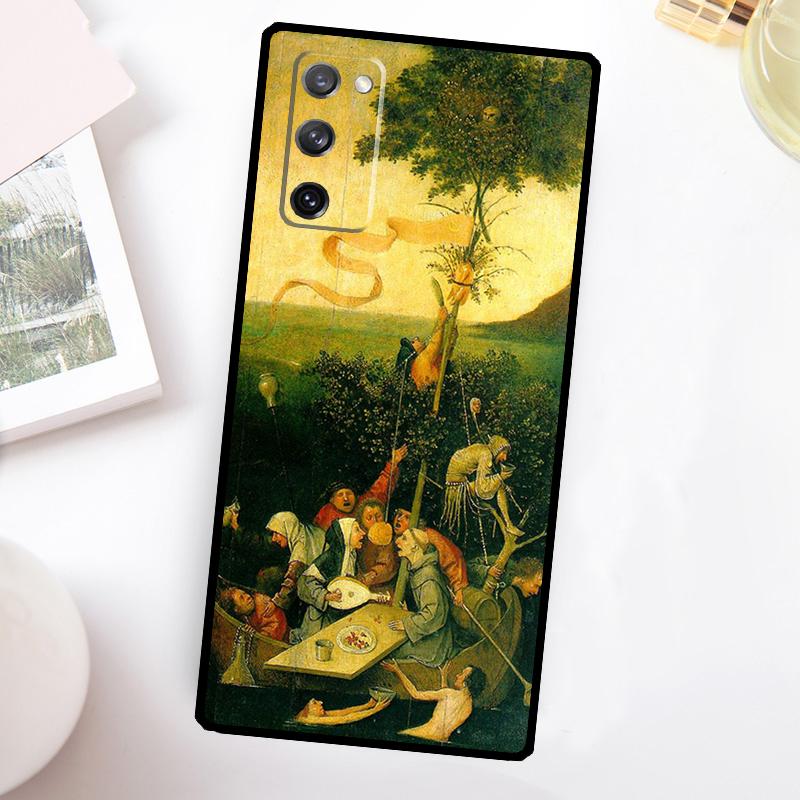Hieronymus Bosch Art Painting Phone Case For Samsung Galaxy S25 Ultra S24 FE S20 S21 FE S22 S23 Plus S9 S10 S25 FE Cover