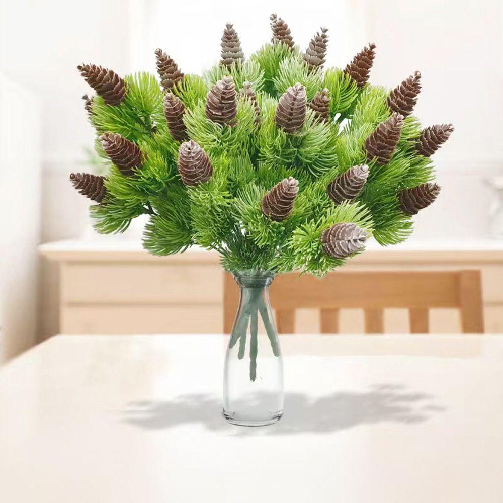 Green Artificial Pine Branches DIY Accessories Fake Pine  Festival Ornament