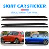 2pcs Car Side Skirt Sill Stripe Stickers Black/Carbon Fiber Black Transfer Glue Decals for BMW 1 3 4 5 6 Series F30 F35 F31
