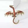 Vintage Enamel Small Flying Dragon Brooches For Men Dragons Pins 6-color Available Office Party Friend Gifts Accessories