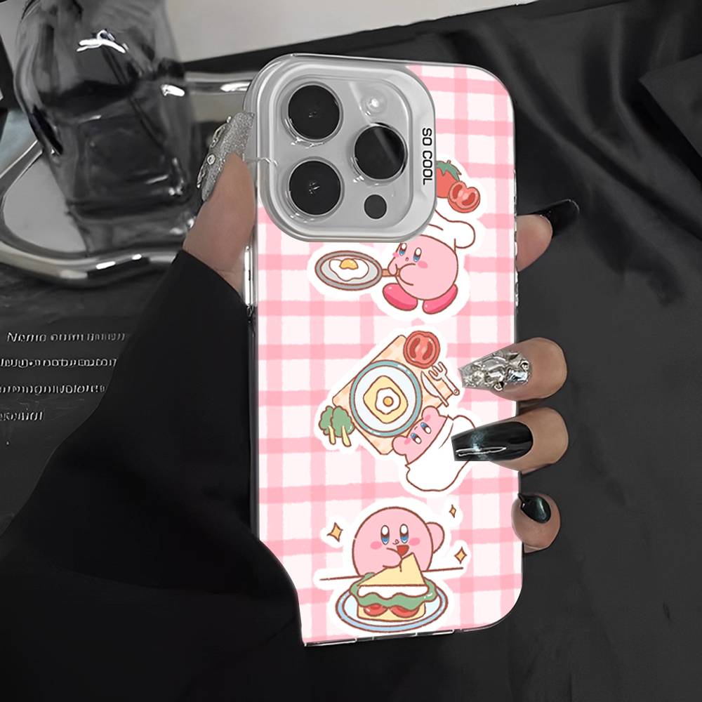 Stars K-Kirby Clear Phone Case For IPhone 16 15 14 13 12 11 Pro Max 17 Plus Colorful Cover