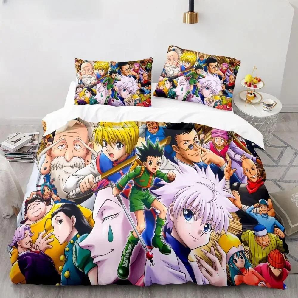 New Japan Anime Bedding Set Hunter X Hunter Biscuit Krueger Duvet Cover Luxury Kids Bed Set Twin Queen King Size Boys Bedroom