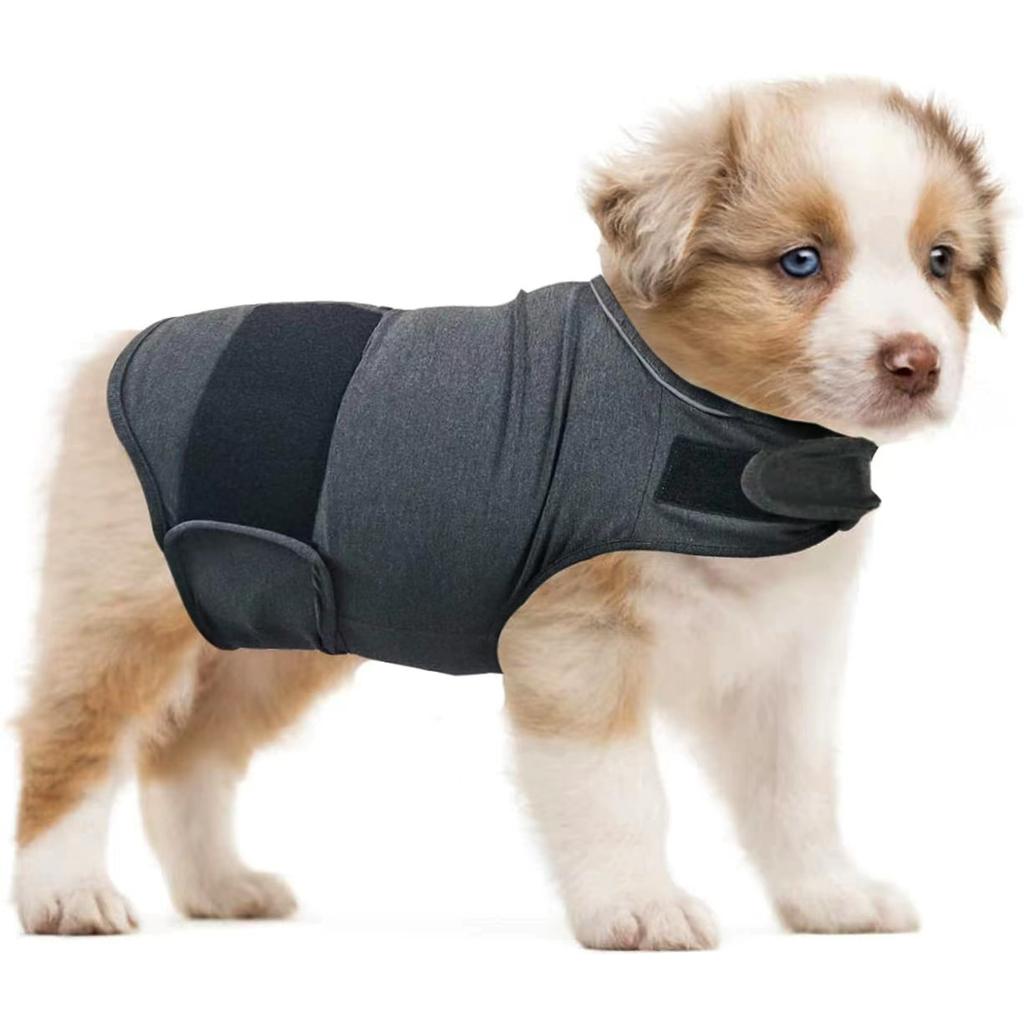 Adjustable Dog Calming Anxiety Vest, Breathable Stress Relief Coat with Detachable Collar for Storm Fireworks Travel