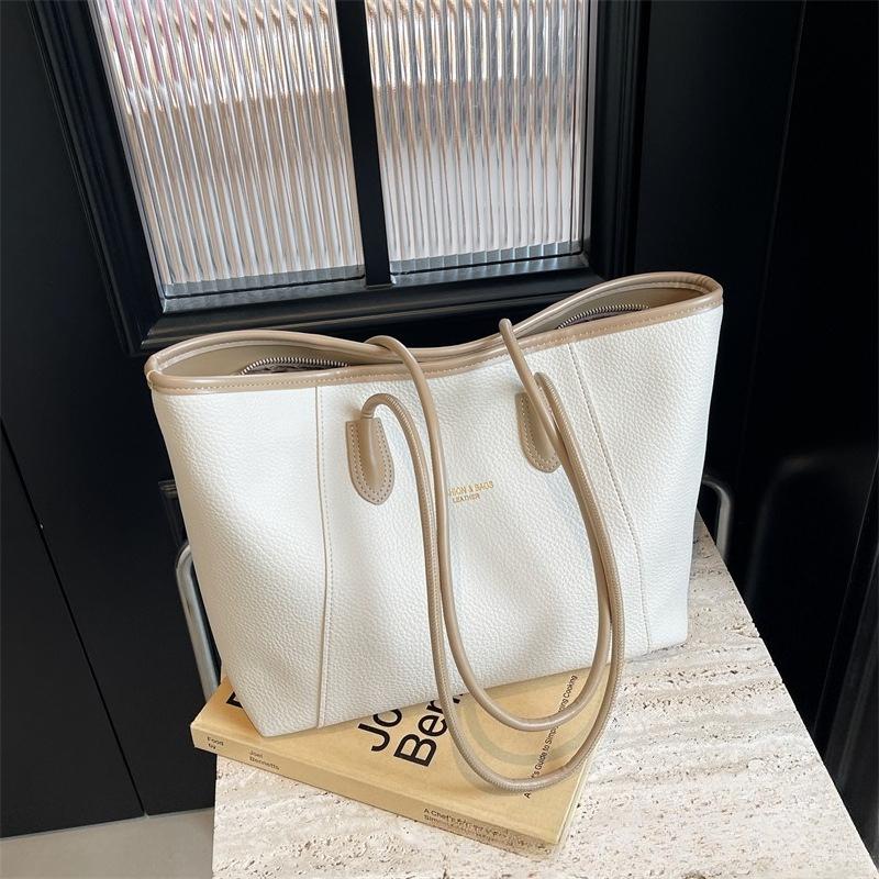 

Стильна жіноча сумка через плече в ретро-стилі, великої місткості, проста сумка-тоут для поїздок на роботу. 35*11*24cm білий