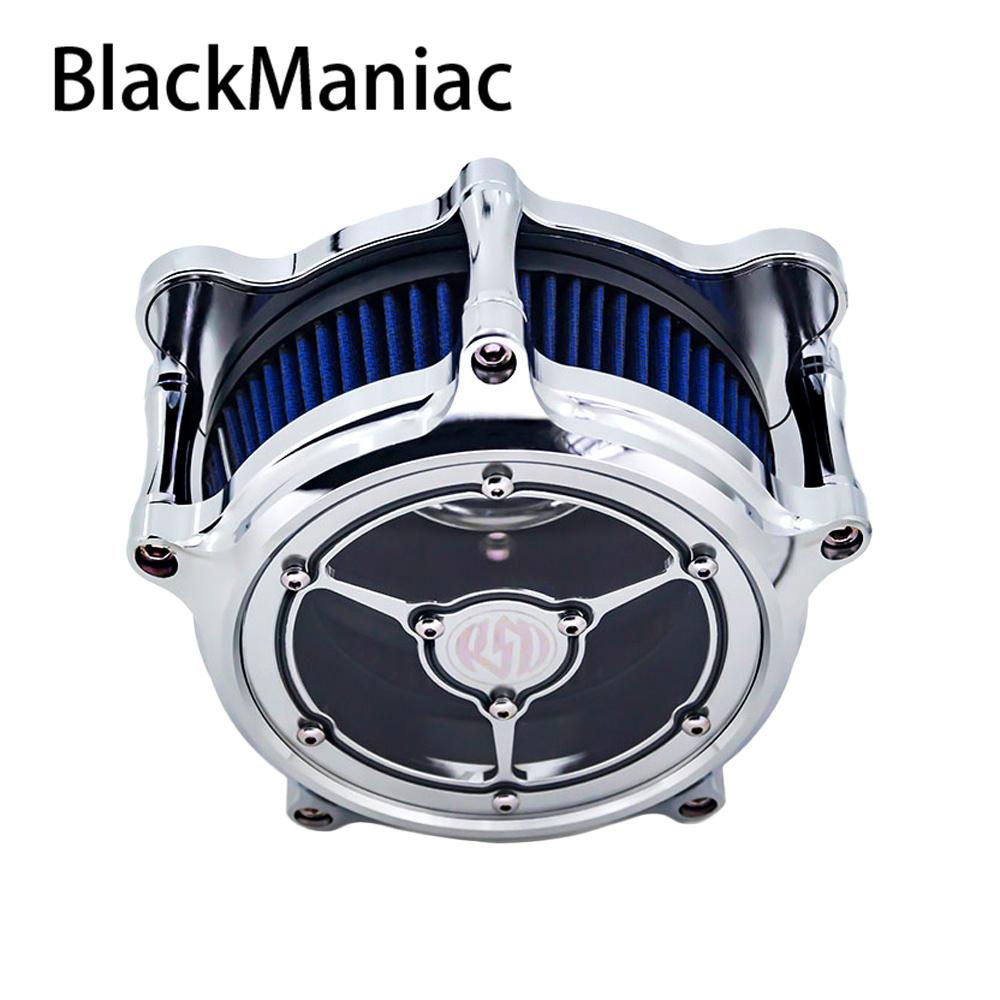 RSD Clarity Air Cleaner Intake Filter Chrome For Harley Sportster Iron 883 1200 Dyna Softail FXSTC Fat Bob Touring FLHT FLHTC