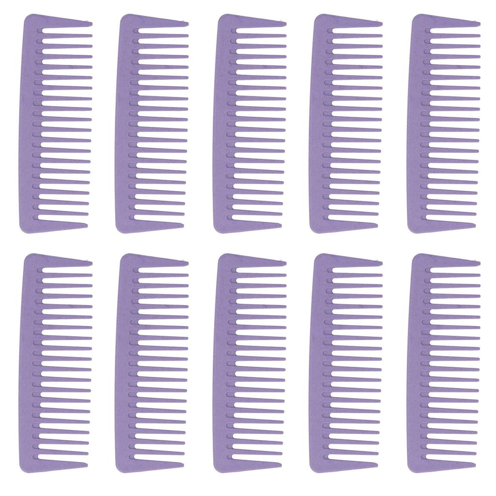 10PCS Wide Tooth Comb Detangling Ergonomic Handle Portable Hair Care Comb for for Curly Wet Long