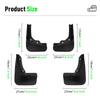 4PCS Car Mud flaps Splash Guards Mudguards Car Mud Flaps Compatible with Citroen C3 2017 2018 2019 2020 2021 2022 2023