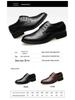 Men's Versatile Plaid Leather Business Shoes - Formal, Plus Size, Casual, Wedding
