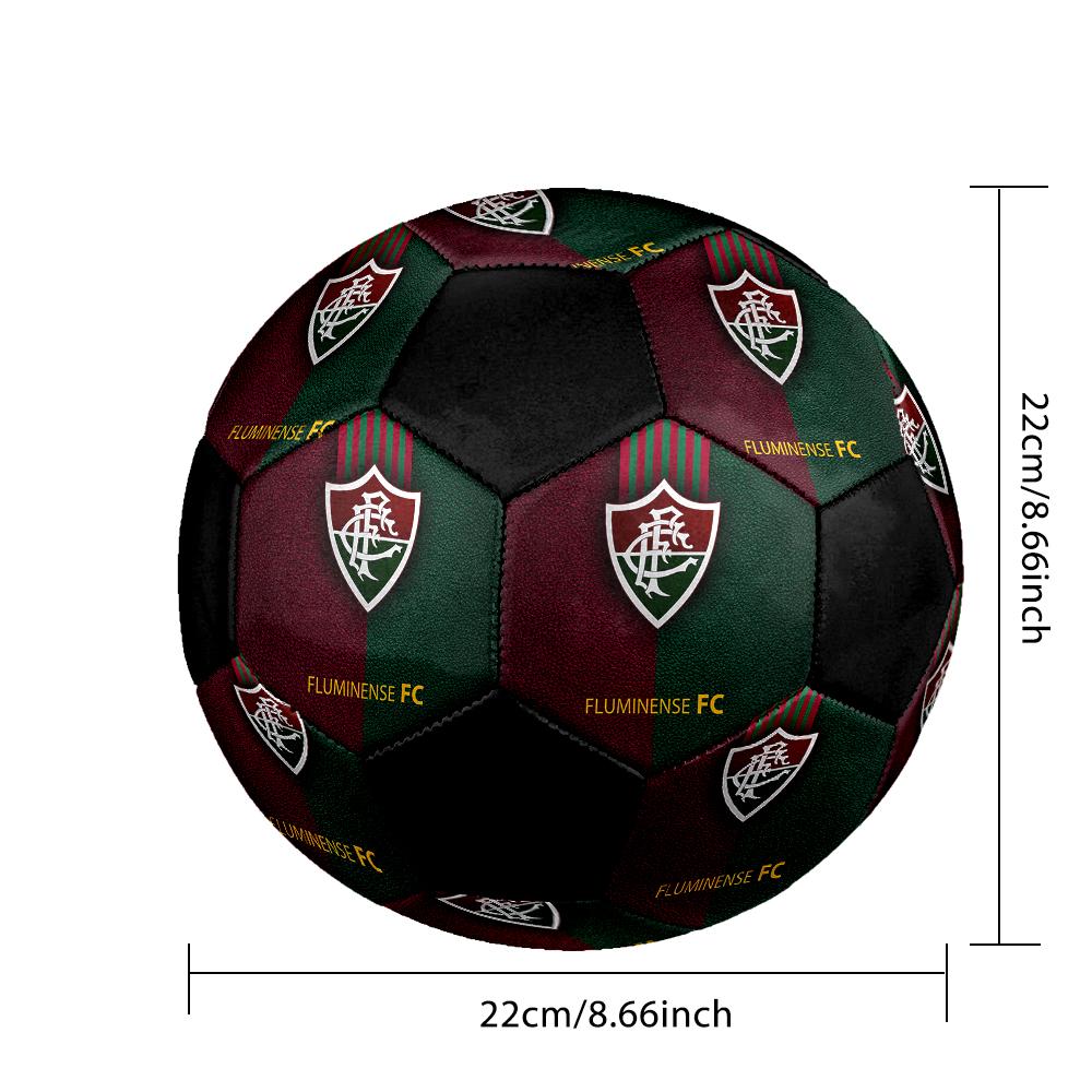 SIZE 5 Fluminense FC Soccer Ball Colorful All Ages Machine Stitched PVC Competition Ready Durable High-Bounce
