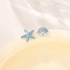 Brincos de Tarraxa Estrela do Mar Moda Feminina Menina Presente Fofo Banquete Estilo Oceano Joias Assimétricas Dropshipping Atacado