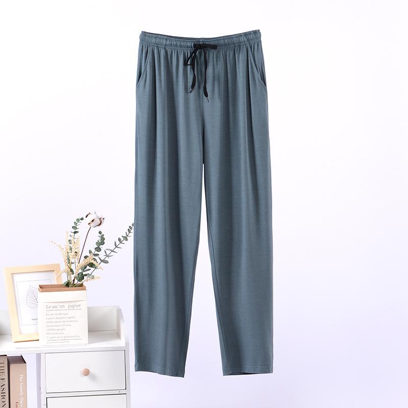 Pantaloni da Pigiama da Uomo Pantaloni da Salotto Morbidi Pantaloni da Notte Elasticizzati con Coulisse Atletici Pantaloni da Yoga Larghi con Tasche Pantaloni da Casa Casual Traspiranti per Uomo