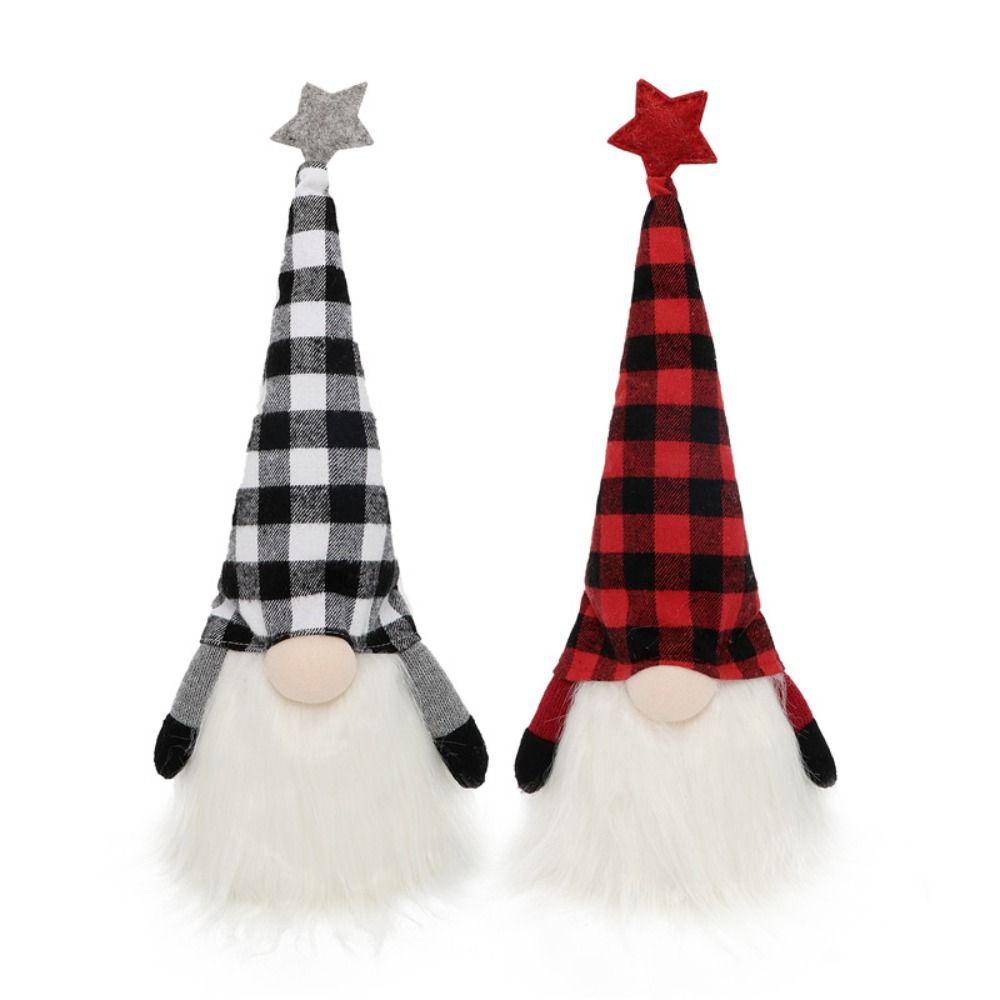 Cute Faceless Old Man Ornaments Soft Christmas Rudolf Doll Christmas Light Gnome Doll  Party Favors