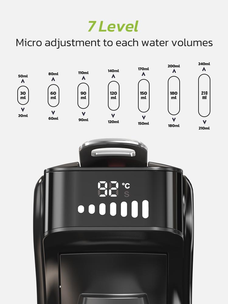 HiBREW H1B 6-in-1 Kapsel-Kaffeemaschine, 600ml Wassertank, 20 Bar Druckextraktion, Kalt-/Heißmodus, LED-Anzeige