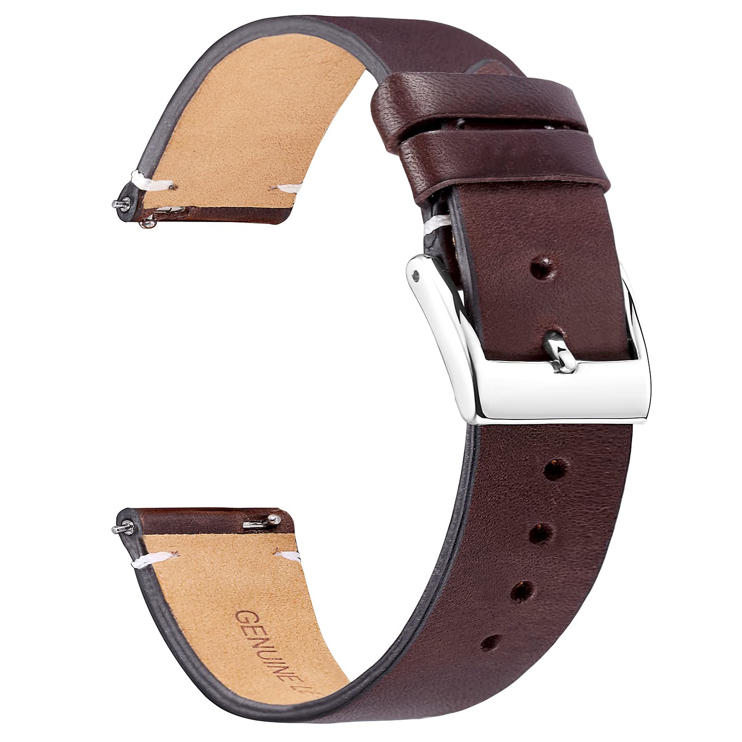 

[BINLUN] Ремешок для часов из натуральной кожи с быстросъемным механизмом, кожаный ремешок для часов для мужчин и женщин, замена 14MM