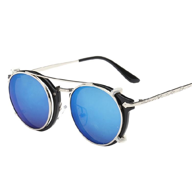 Fashion Round Frame Sunglasses Eyeglasses For Men Women With UV400 Shielding And Outdoor Motorcycling Driving Eyewear