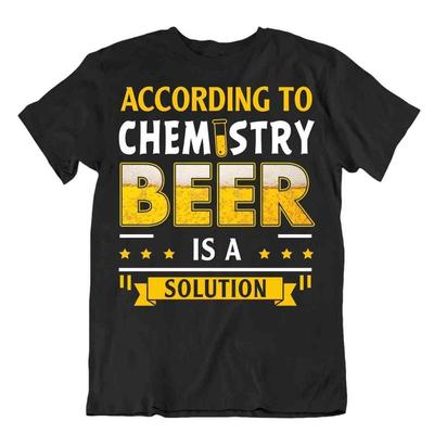 Chemistry Beer Solution T SHIRT Realist Beer Glass TEE Drinking Party Bar SHIRT