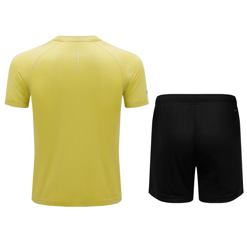 Li-Ning Trendy Versatile Round Neck Short Sleeve T-Shirt Quick Dry Breathable Five-Point Shorts Casual Sports Suit Unisex Suit AATW013-4