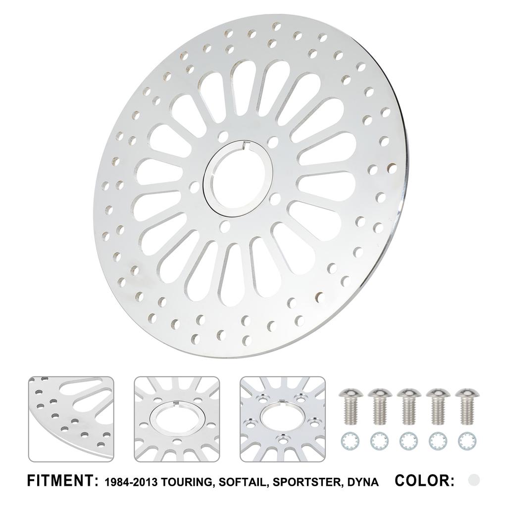 Chrome Plating Front Rear Brake Disc Rotor Stainless Steel For Harley TOURING SOFTAIL SPORTSTER DYNA Motorcycles Accessories