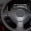 Capac volan din piele artificială neagră, cusut manual, husă volan auto pentru Suzuki Jimny 2007-2012